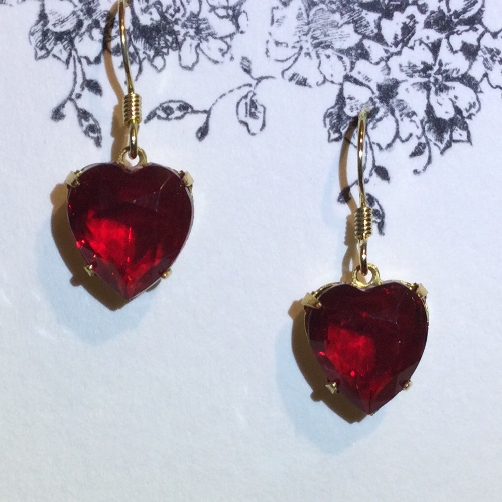 Valentine vintage heart earrings